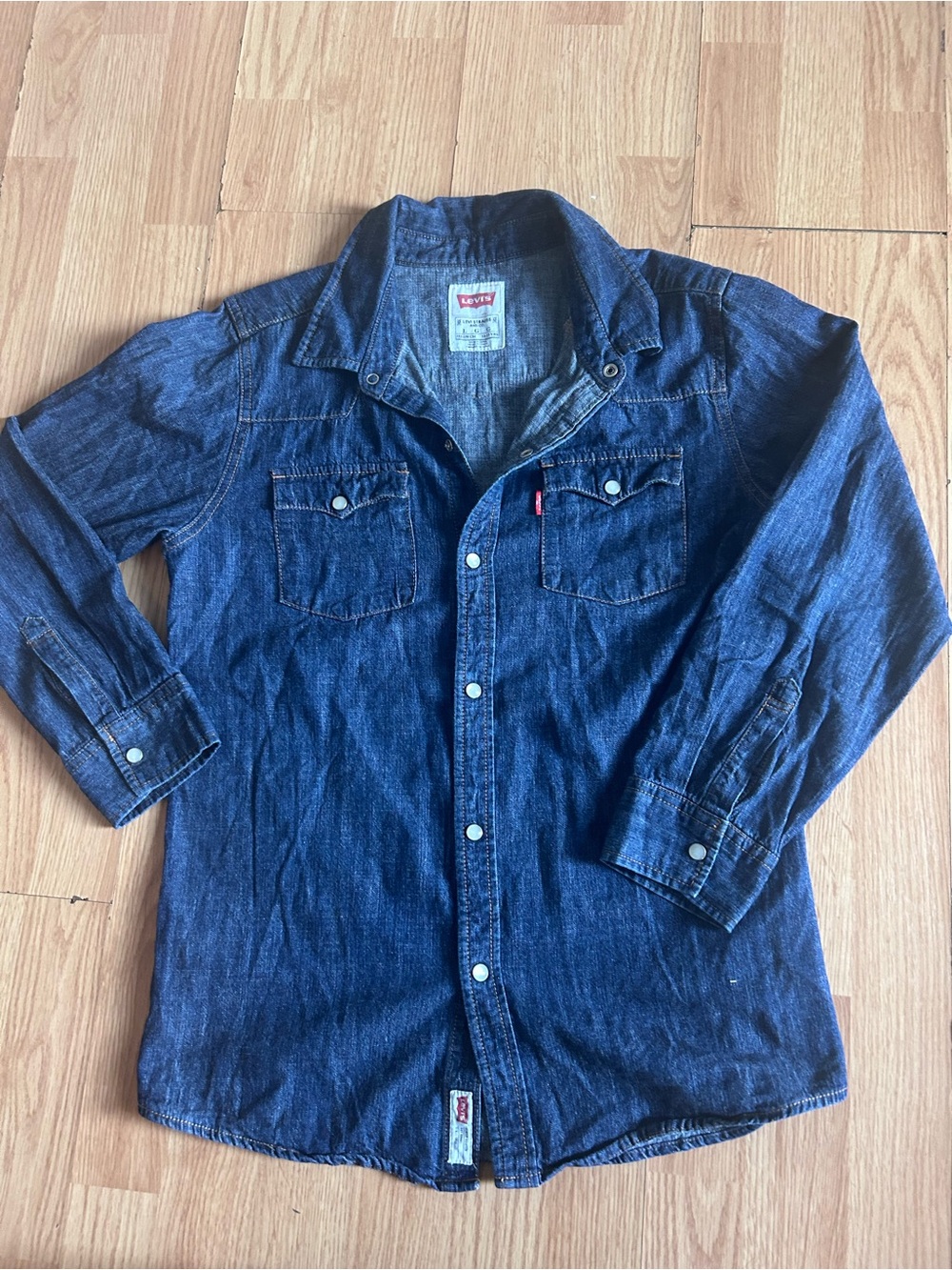 Levi's Dark Blue Denim Button-Down Shirt